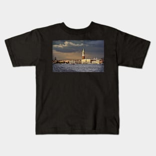 St Marks Campanile under a Stormy Sky Kids T-Shirt